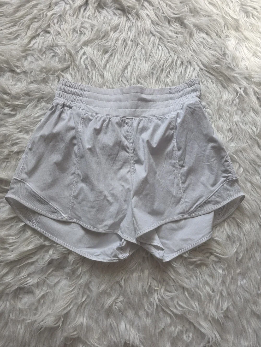 lululemon athletica White Double-Layer Running Shorts